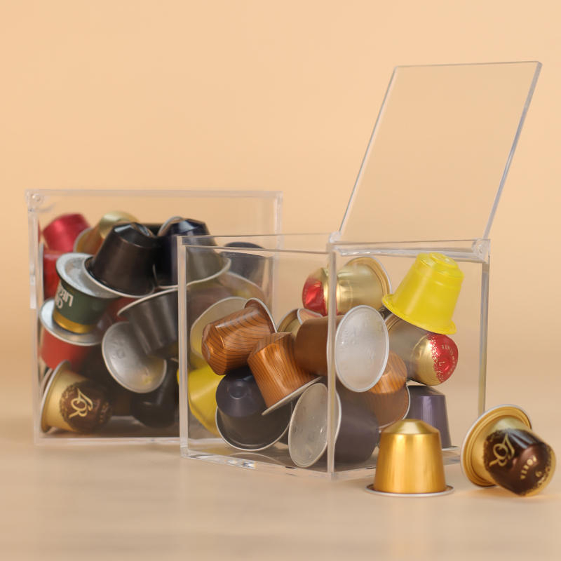 caixa de acrílico para porta capsulas Nespresso Dolce Gusto Três corações Café Cubo porta cosmeitcos utilidades Transparente