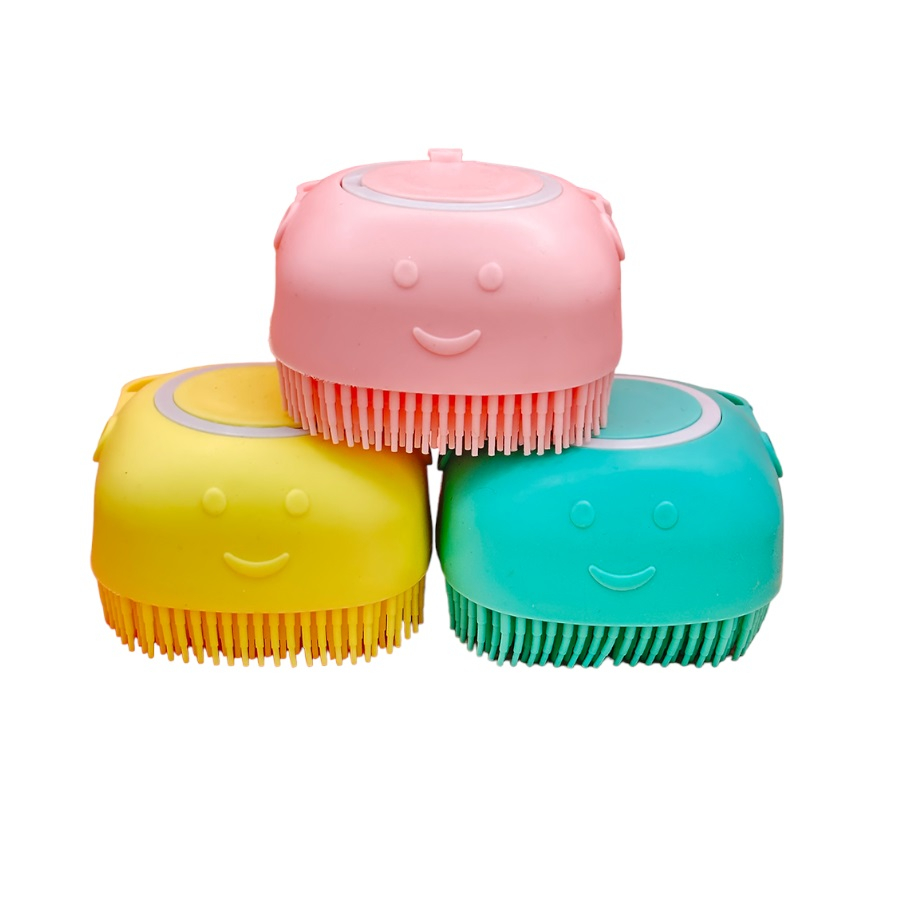 Esponja Com Dispenser Sabonete Líquido 80Ml Macia De Silicone Para Banho Massagem em Oferta na Shopee