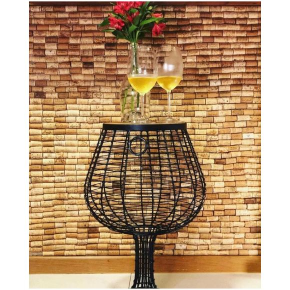 Porta Rolhas Vinho Mesa Taça Enfeite De Sala Varias Cores