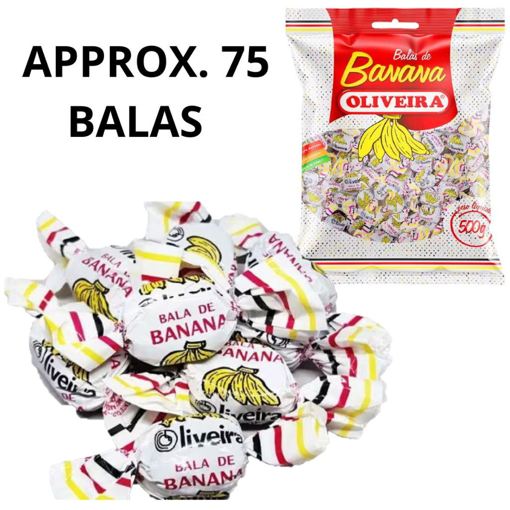 Balas Banana Macia Oliveira Pacote 500g A ORIGINAL