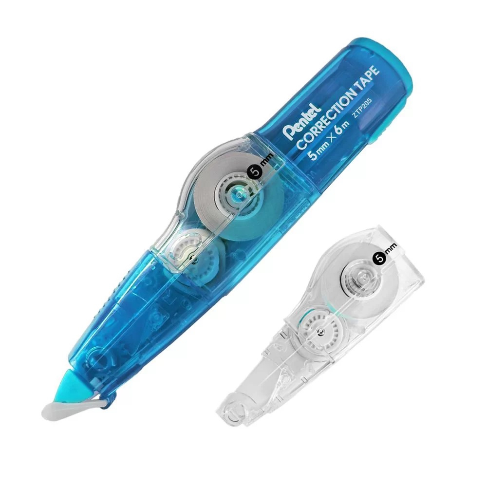 Fita Corretiva Pentel Azul + Refil Em Blister