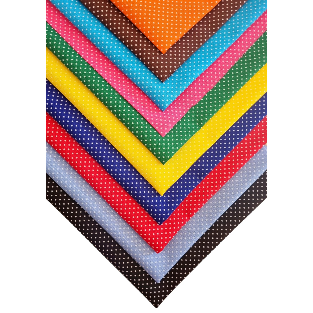 Imagem Kit 10 Cortes Tecido Poá 50cmx70cm Para Artesanato