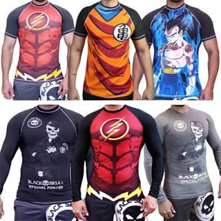 Camisa Rash Guard Compressão Masculino Camiseta Academia Treino Pronta Entrega Dragon Ball Super jiu jitsu