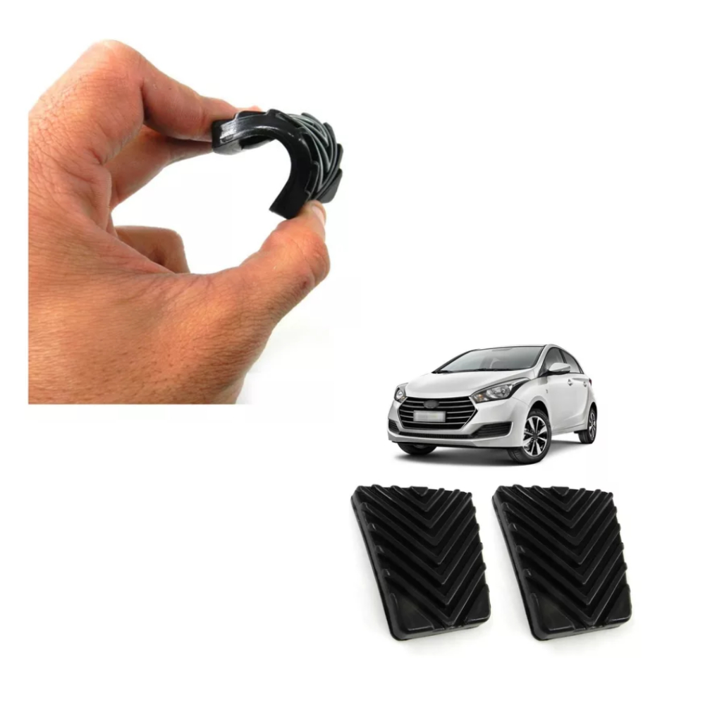 Par De Capas Pedaleiras Pedais HB20/I30/TUCSON/ ELANTRA/ HR/ L200 TRINTON/ KIA SOUL/BONGO /K2500 /SPORTAGE/ CERATO/CARNIVAL