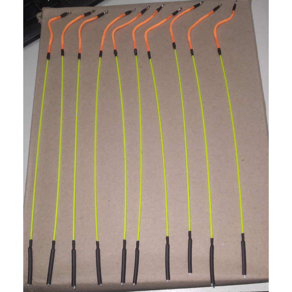 Kit com 10 Unidades de Ponteira Inteligente Dedo Duro para Vara Telescópica com Argola Pesca Tilápia / Curimba / Piau