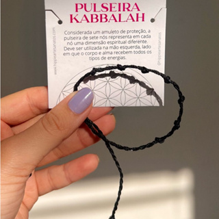 Pulseira Kabbalah Preta 7 Nós em Oferta na Shopee
