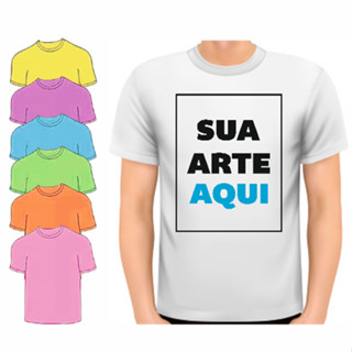 Camisa Personalizada com sua Estampa, Foto, Frase ,tema, logo de empresa e etc. (estampa só na frente)