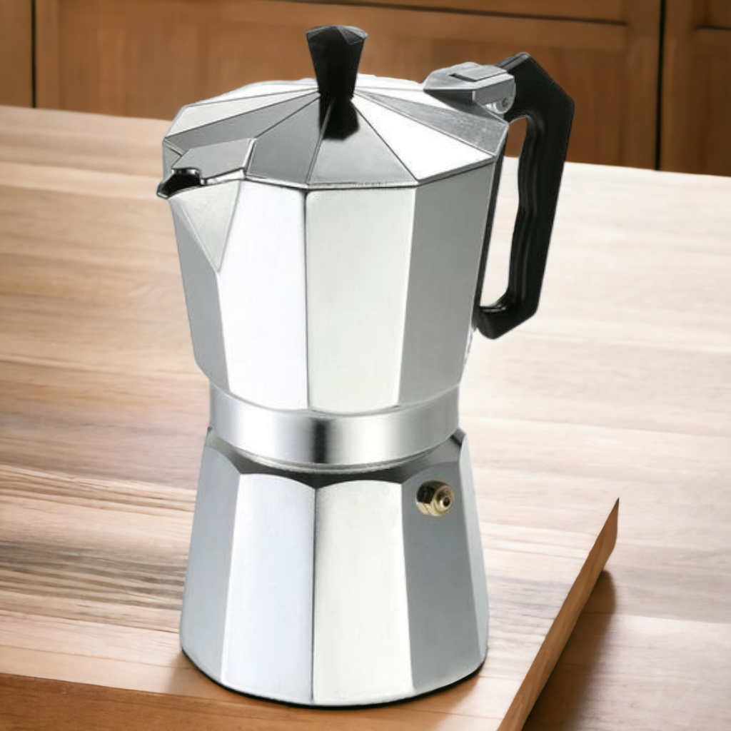 Cafeteira Italiana Alúminio Moka Tradicional Café Expresso Aço Inox 3/6/9 Xícaras