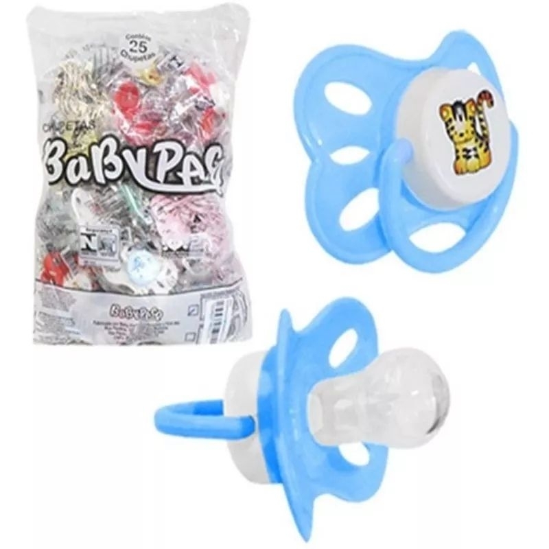 Kit 6 Chupeta Bico Silicone Redondo/Ortodôntico Baby Paco, tamanho 2, a partir dos 6 meses