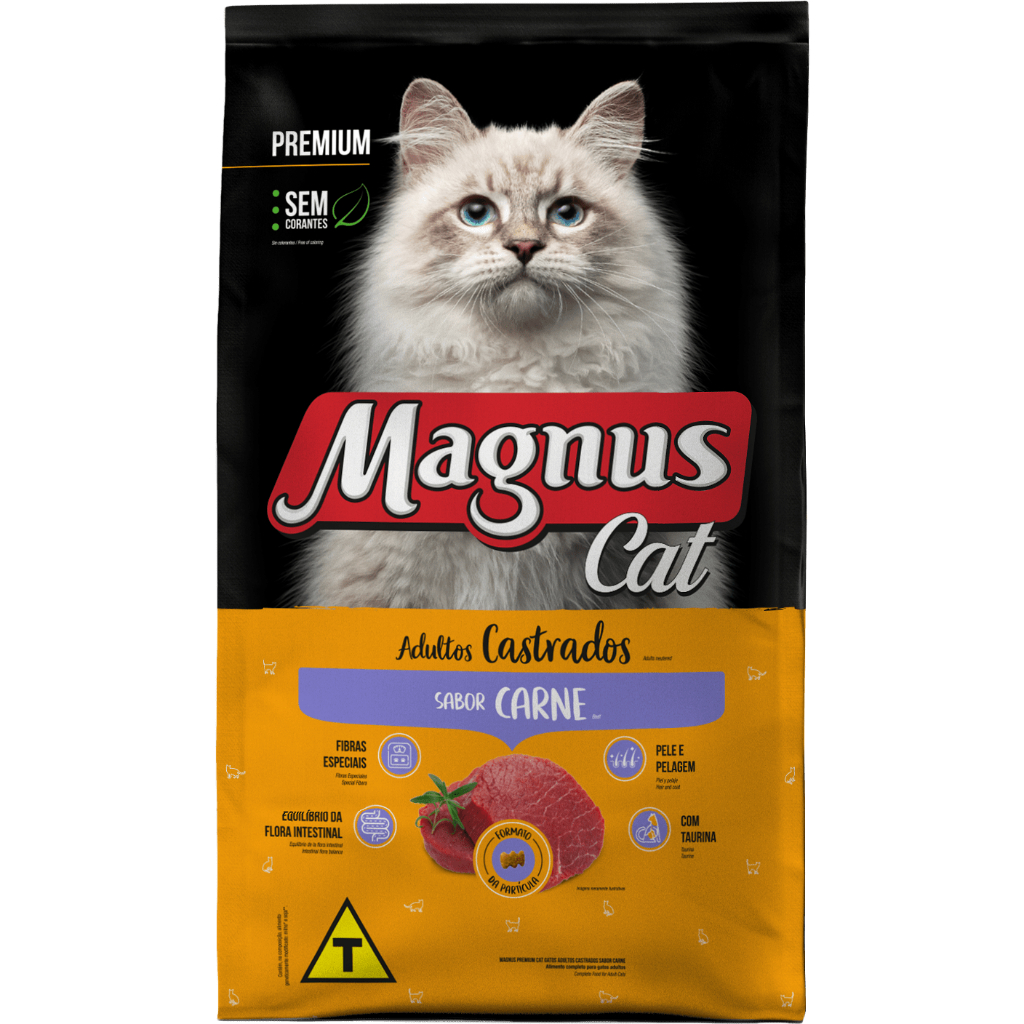 Ração Magnus Cat Gato Castrado Carne 20 kg