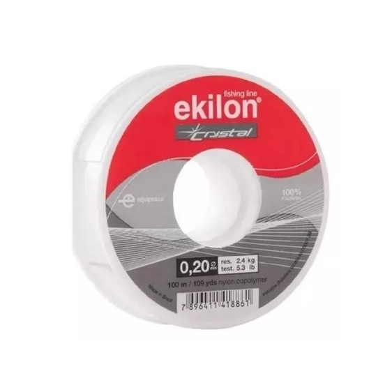 Linha De Pesca Nylon Monofilamento Ekilon 0.20 100 Metros