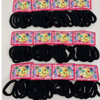 Kit 72 elástico Xuxa xuxinha para cabelo rabicó preta mesclada