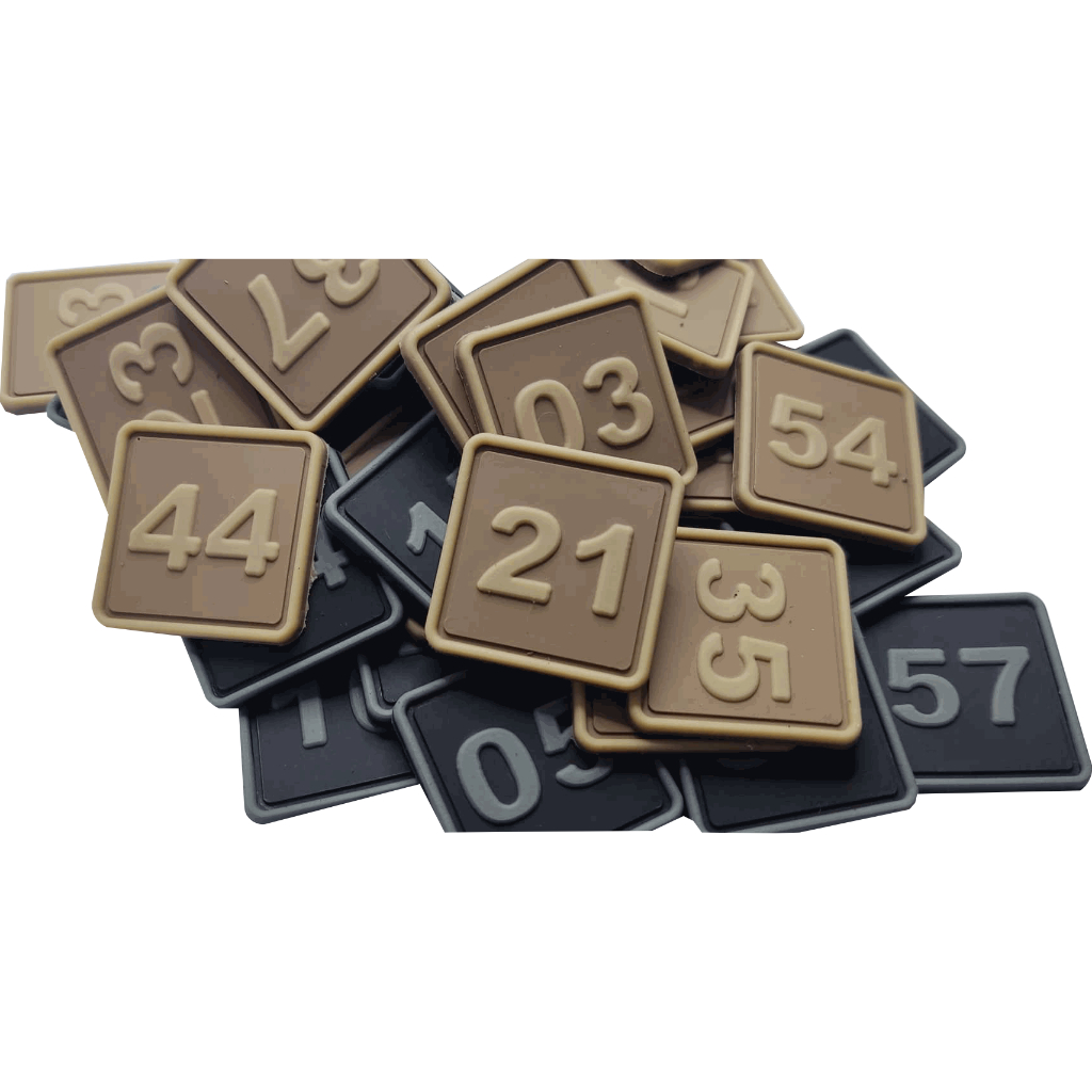Patch Emblema Número do 26 ao 50 Emborrachado com Velcro