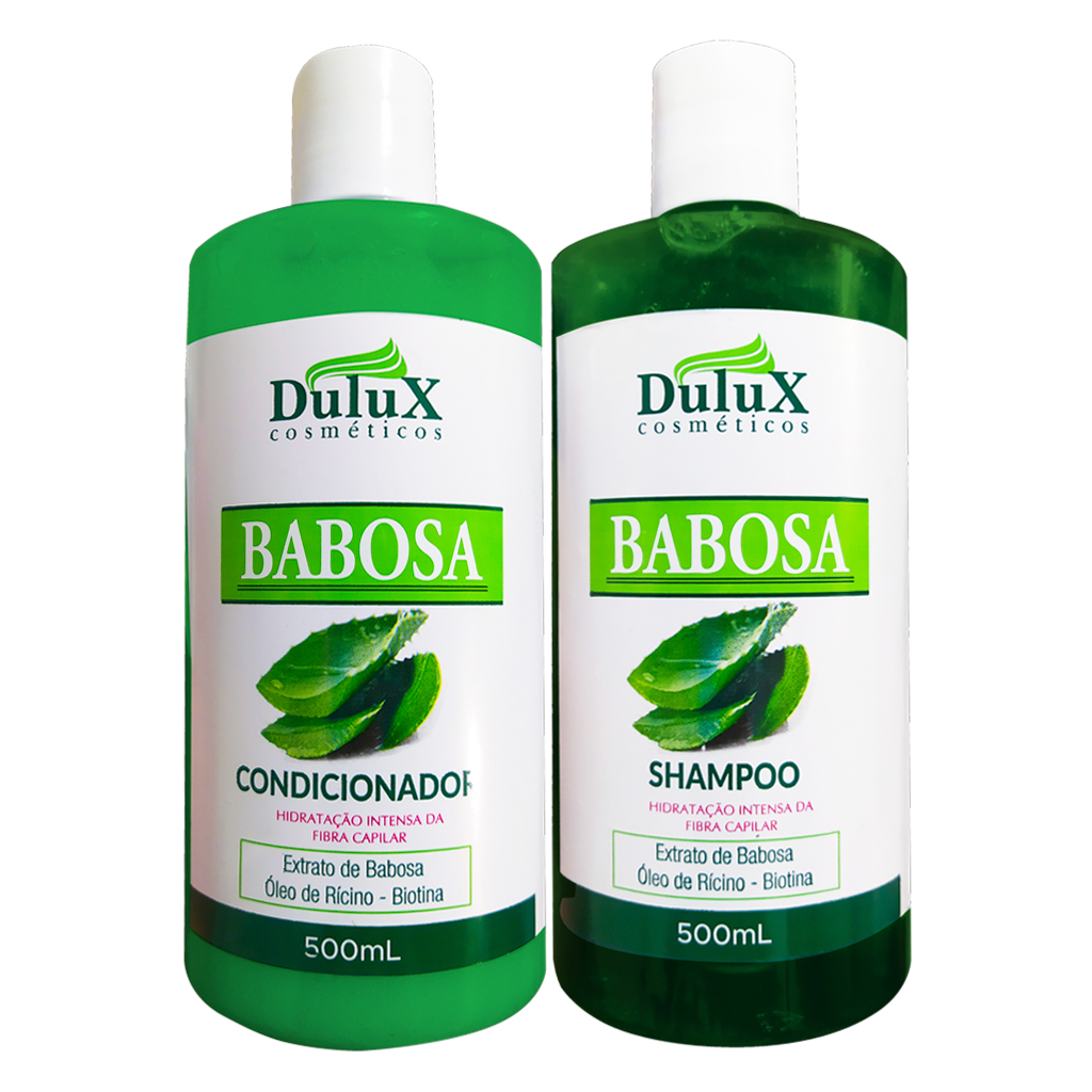 Shampoo e Condicionador 500ml óleo de rícino Babosa