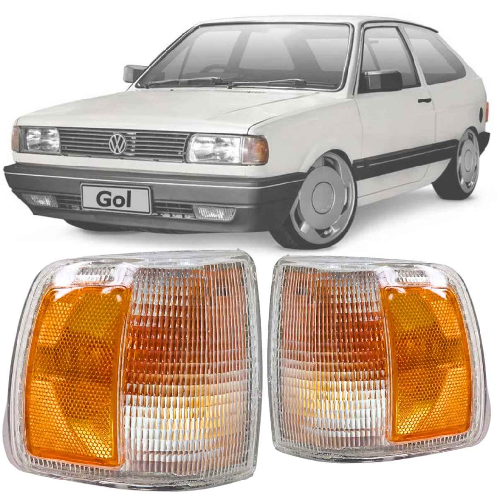 Par Lanterna Seta Pisca Dianteiro Volkswagen Gol Parati Saveiro Voyage G1 Quadrado 91 a 97 Sistema Cibie Lente Acrílico em Oferta na Shopee