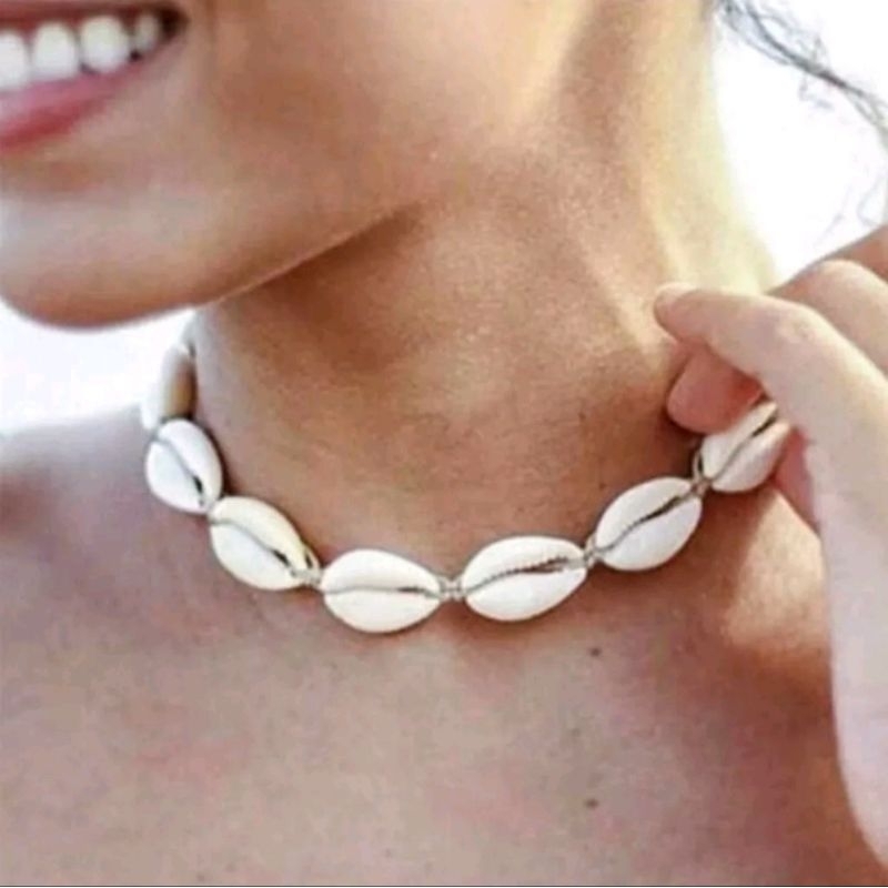 Colar Conchinhas Búzios Grande Gargantilha Concha Blogueira Choker