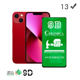 Película Cerâmica 9D de Longa Duração para iPhone 13 Flexível Full Cover