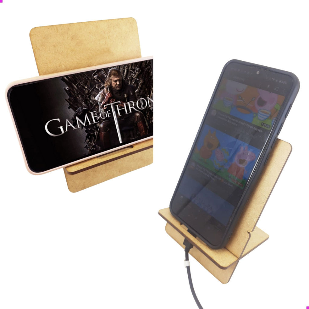15 Porta Apoio Para Celular Universal Smartphone Suporte De Mesa MDF