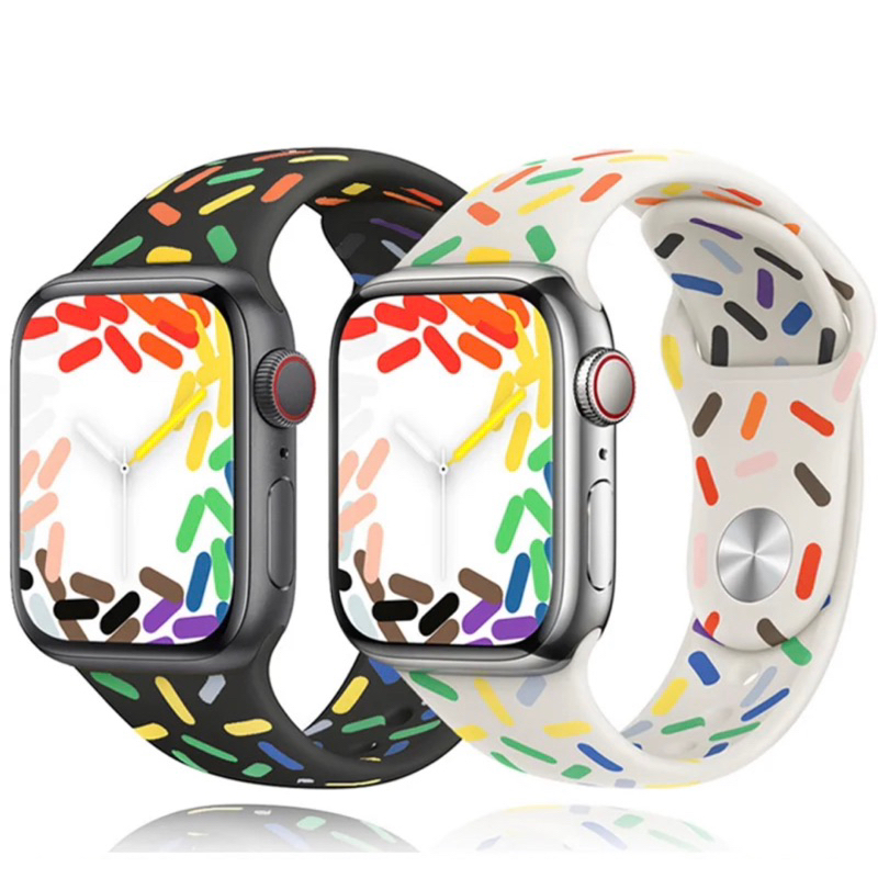 Pulseira Color De Silicone Para Relógio Smartwatch Iwo Ultra e Mini 49mm 45mm 44mm 42mm 41mm 40 38