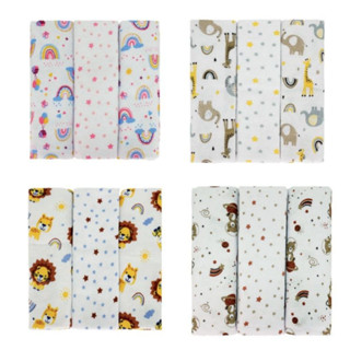 Cueiro Flanelado Estampado 80x50 CM Bebê Kit 3 Unidades 100% Algodão Compose Recém Nascido Menino Menina NOVAS ESTAMPAS