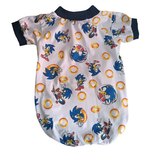 Camiseta Branca Sonic Com Mangas Para Pets - 1 Unidade em Oferta na Shopee