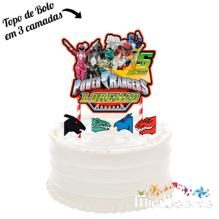 Topo de Bolo Power Rangers em Oferta na Shopee