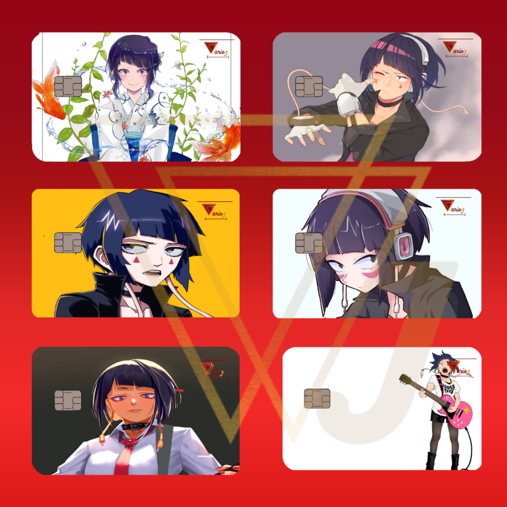 Película Adesivo Cartão Crédito e Débito Boku no Hero Academia Kyoka Jiro Earphone Jack Skin