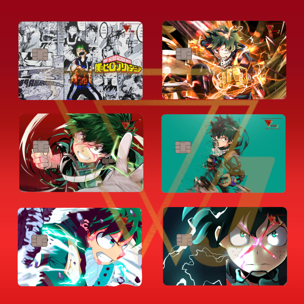 Película Adesivo Cartão Izuku Midoriya Deku Boku no Hero Academia Excelente Qualidade
