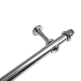 Kit Varão Para Cortinas 1,00 Metro 19mm (Fino) CROMADO/PRATEADO