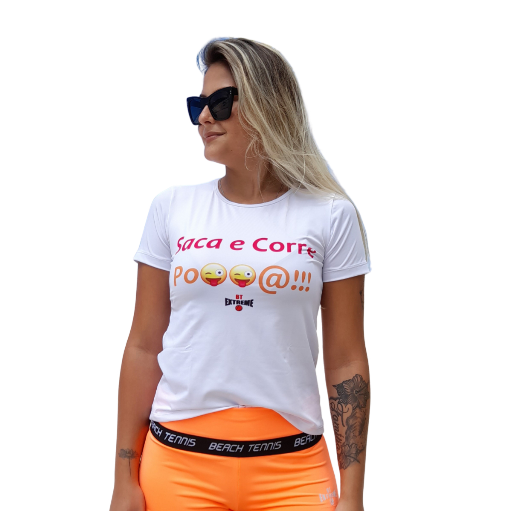 CAMISETA BEACH TENNIS SACA E CORRE PROTEÇÃO UV50+