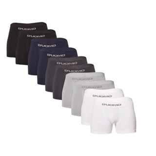 Kit C/ 10 Cuecas Boxer Microfibra Sem Costura Duomo Lisas