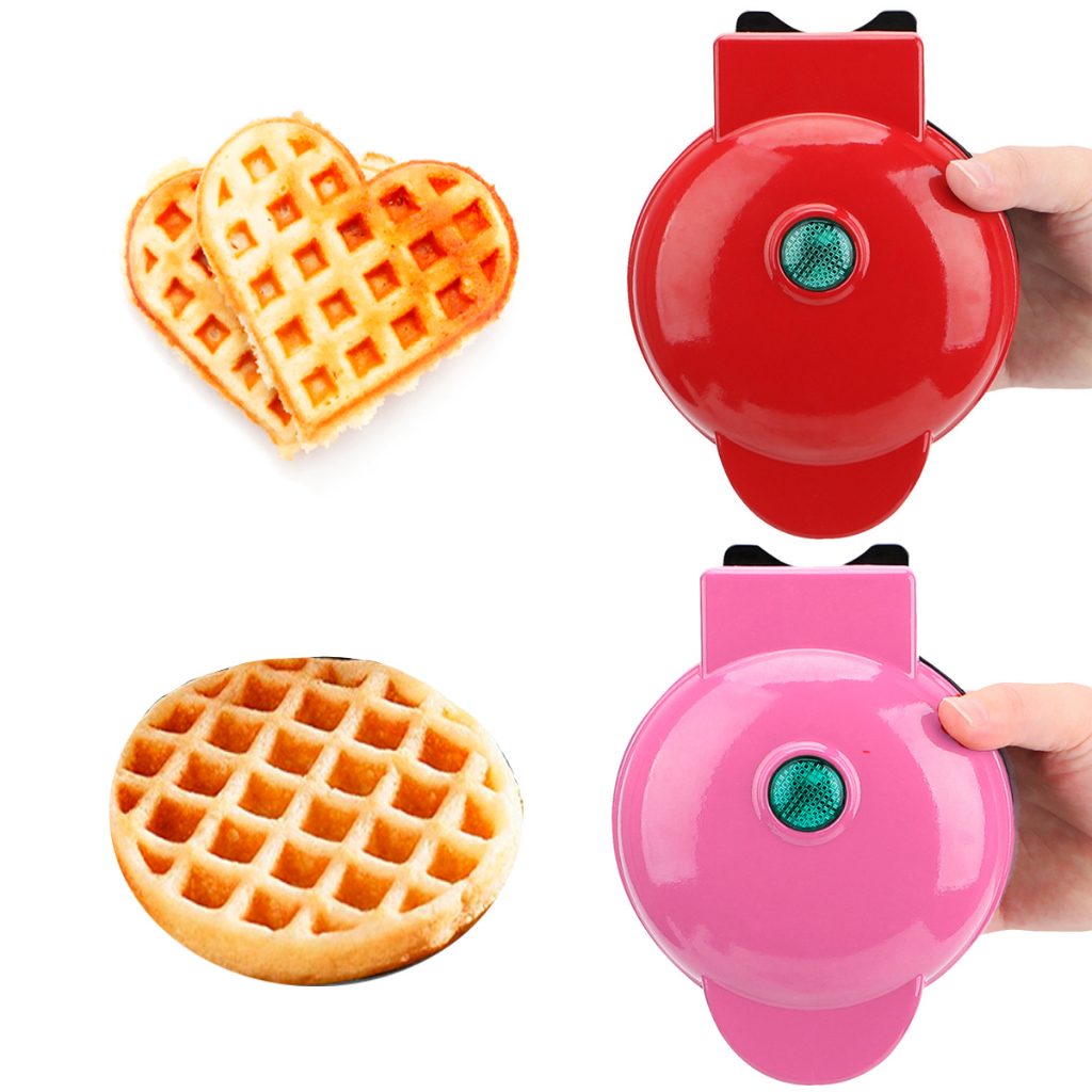 Máquina Para Fazer Waffle coração Pequena Portátil 110v ou 220v 350w mini lanche elétrico weifol