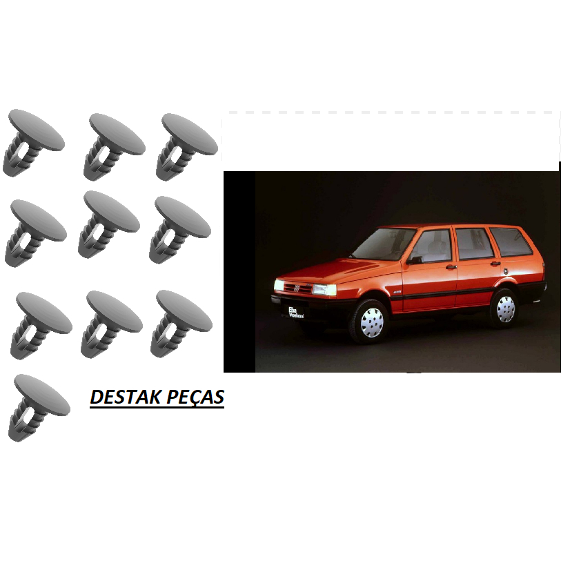 Grampo do Teto e Forração Interna Fiat Uno Tipo Tempra Ducato Fiorino Palio Siena Strada