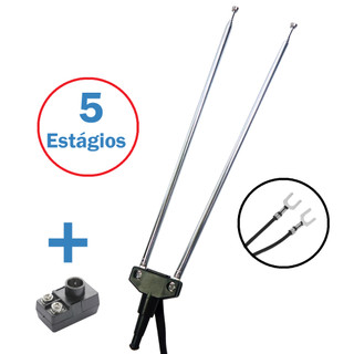 ANTENA DUPLA VHF/FM INTERNA (SEM BASE) + BALOON CACHIMBO PINO FINO