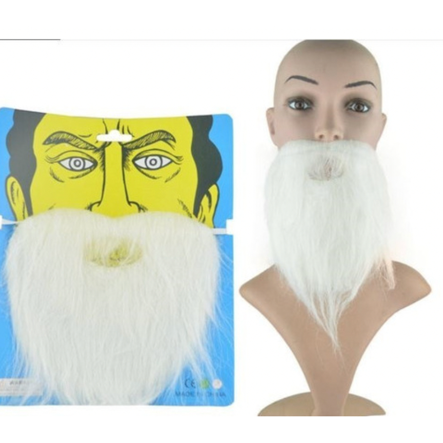 Fantasia Barba Falsa Estilo Pirata/ Fantasia Barba Falsa Branca Mago/ Papai Noel