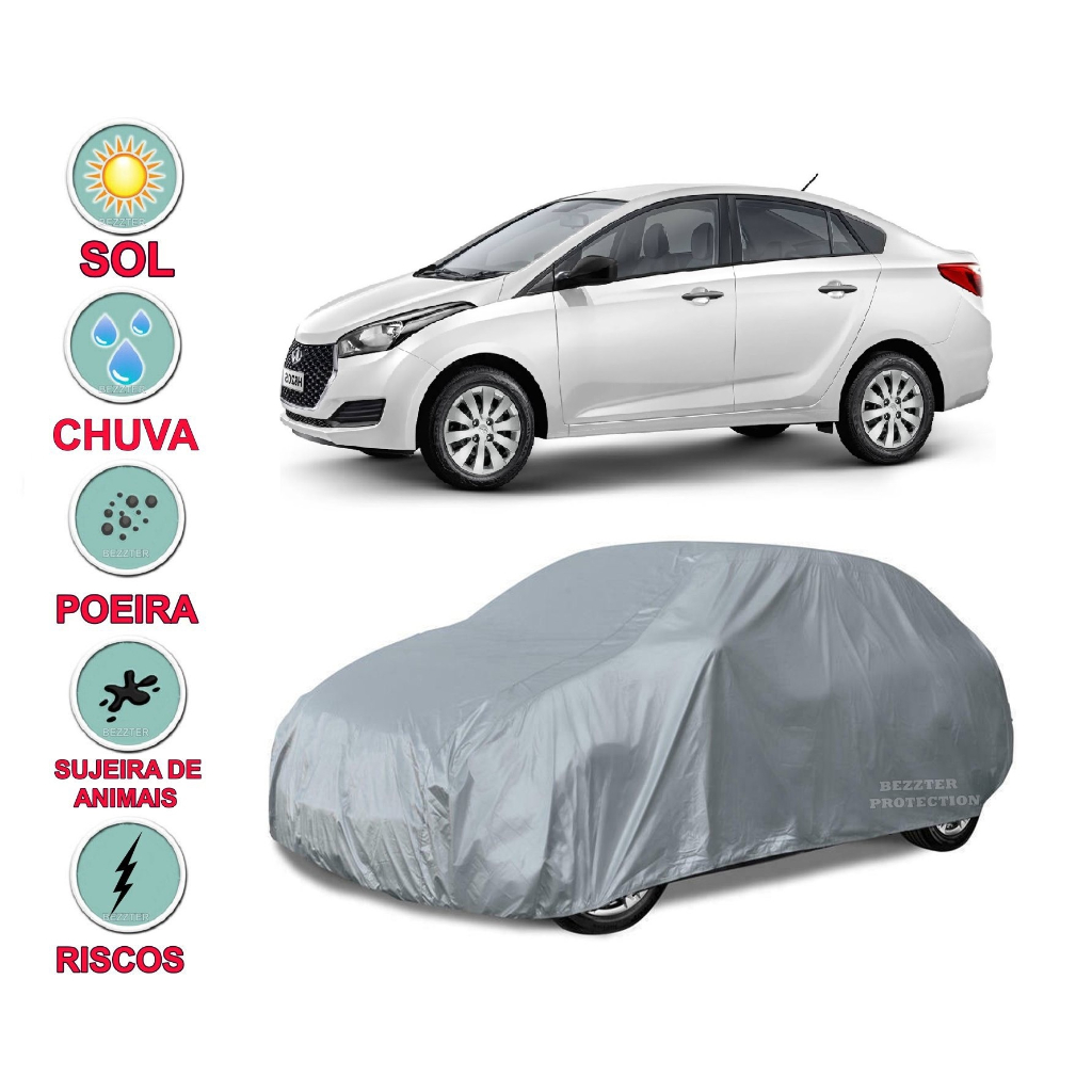 Capa cobrir carro HB20 Sedan 100% Impermeável Proteção Total Bezzter em Oferta na Shopee