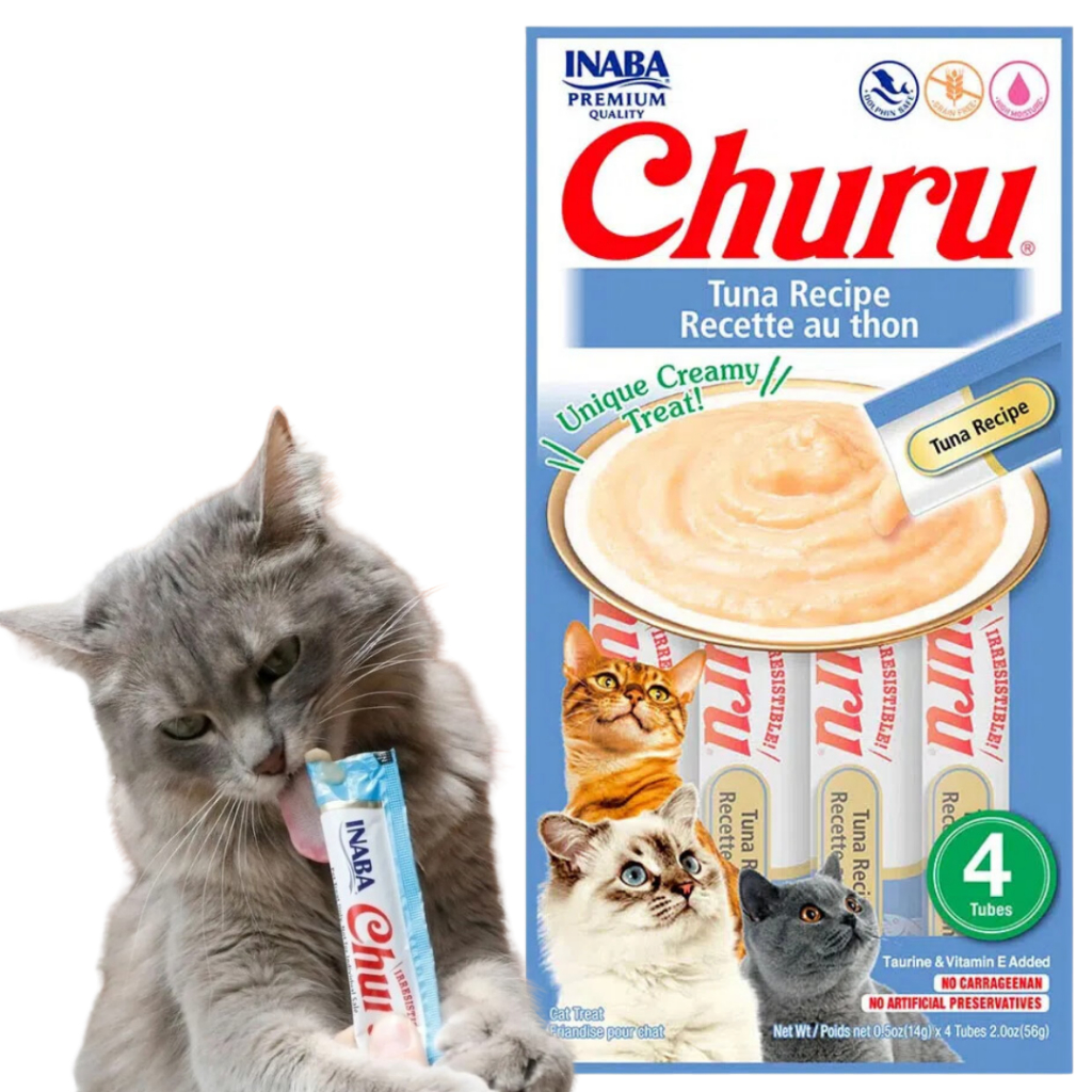 Petisco Purê Cremoso Churu Atum para Gatos 56g
