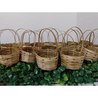 KIT 20 MINI CESTAS PALHA FESTAS LEMBRANCINHAS