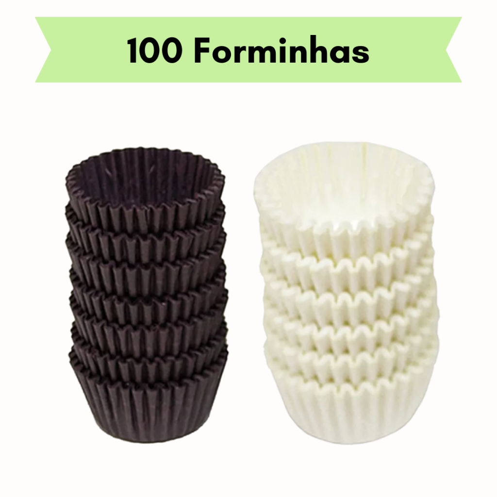 100 Forminhas IMPERMEÁVEL Branca Marrom 3, 4, 5 e 6 Brigadeiros Docinhos Doces Finos em Oferta na Shopee