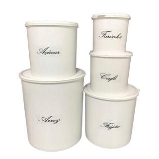 kit 5 potes mantimentos vasilhas coloridos em Oferta na Shopee