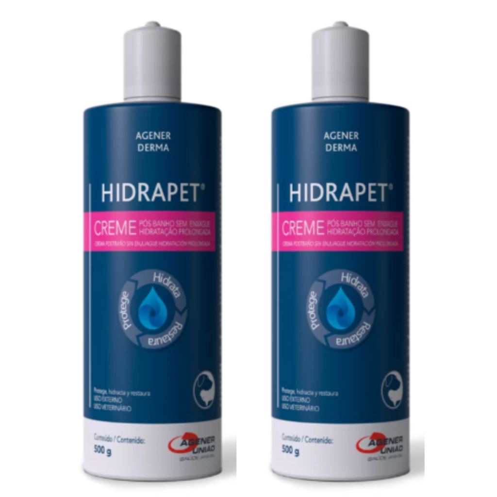 02 Hidrapet Creme 500g Agener União Hidratante Pos Banho