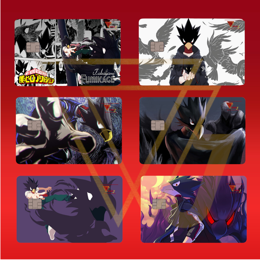 Película Adesivo Cartão Fumikage Tokoyami Tsukuyomi Boku no Hero Academia Excelente Qualidade