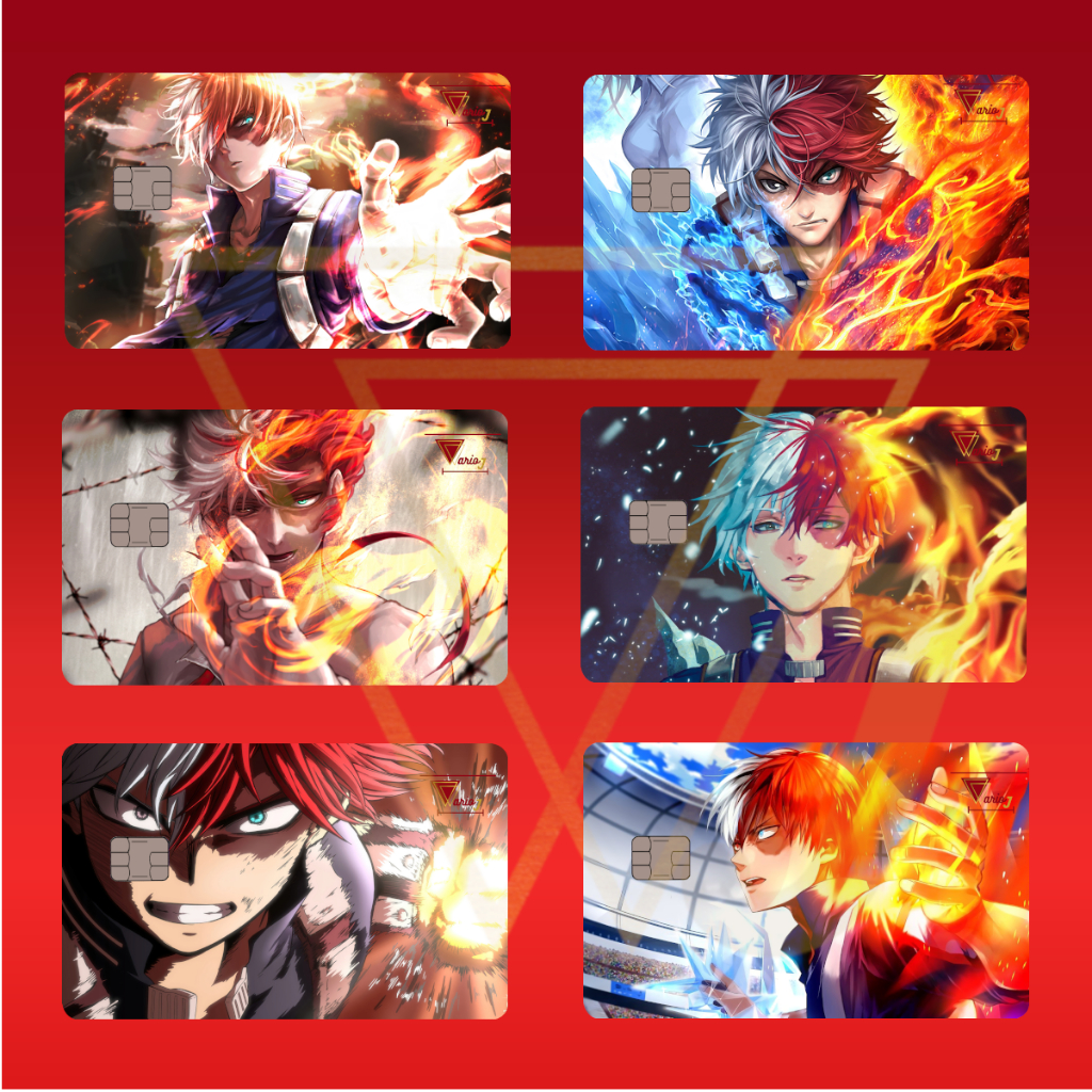 Película Adesivo Cartão Shoto Todoroki Trakinas Boku no Hero Academia Excelente Qualidade