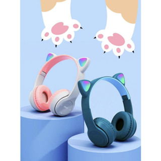 Fone Orelha De Gatinho Gato Headphone Led Sem Fio Com Microfone!!--envio aleatória,se tiver cor desejado,por favor escreva na observação