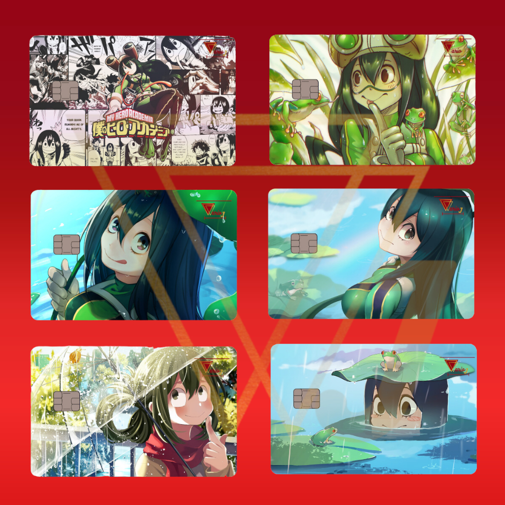 Película Adesivo Cartão Tsuyu Asui Froppy Boku no Hero Academia Excelente Qualidade
