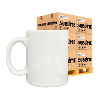 12 Canecas Para Sublimação Nacional Sublime 300 Ml Branca - A Pronta Entrega!