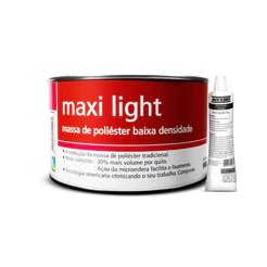 Massa Maxi Light Poliéster de Baixa Densidade 900g Maxi Rubber Automativa