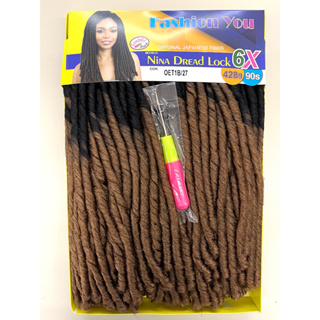 Cabelo Sintetico Crochet Nina Dread Lock Pacotão 6X 428G 90S COM AGULHA FASHION YOU - ORIGINAL em Oferta na Shopee