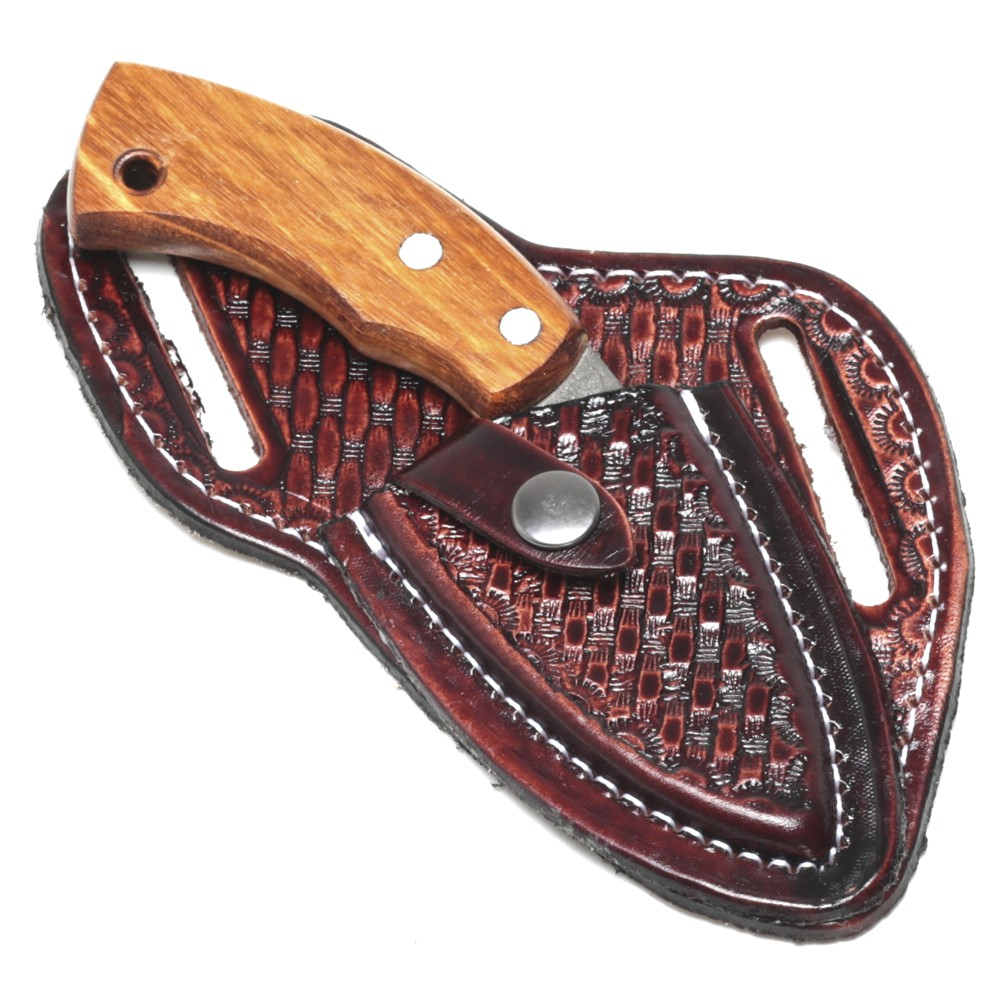 Faca Artesanal Mini Skinner Campeira Aço Carbono Com Bainha