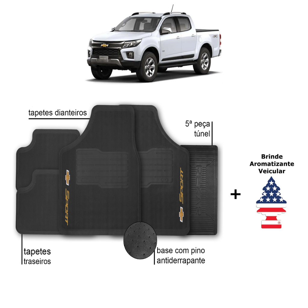 Tapete de Carro S10 Chevrolet Automotivo Borracha + Aromatizante em Oferta na Shopee